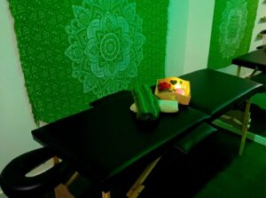 Imagem da Maca no espaço terapeutico de Saulo Massoterapeuta